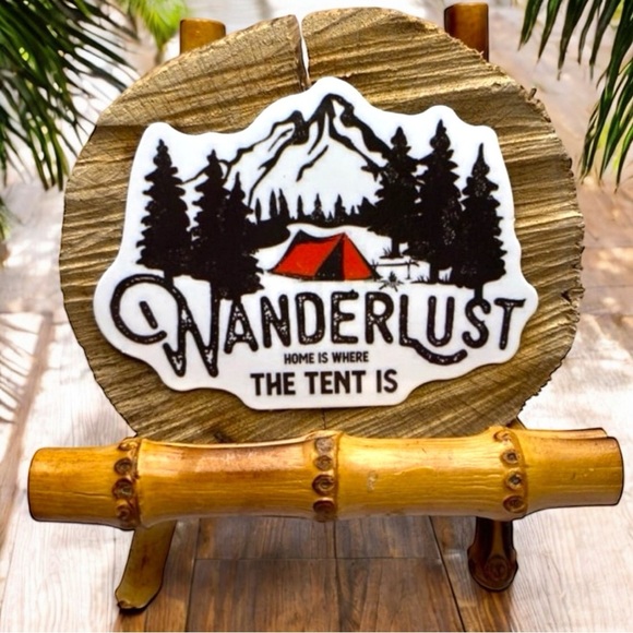NEW 4 Camping / Wanderlust / Tent / Camp Fire / Beach Waterproof Vinyl Stickers - Picture 4 of 7